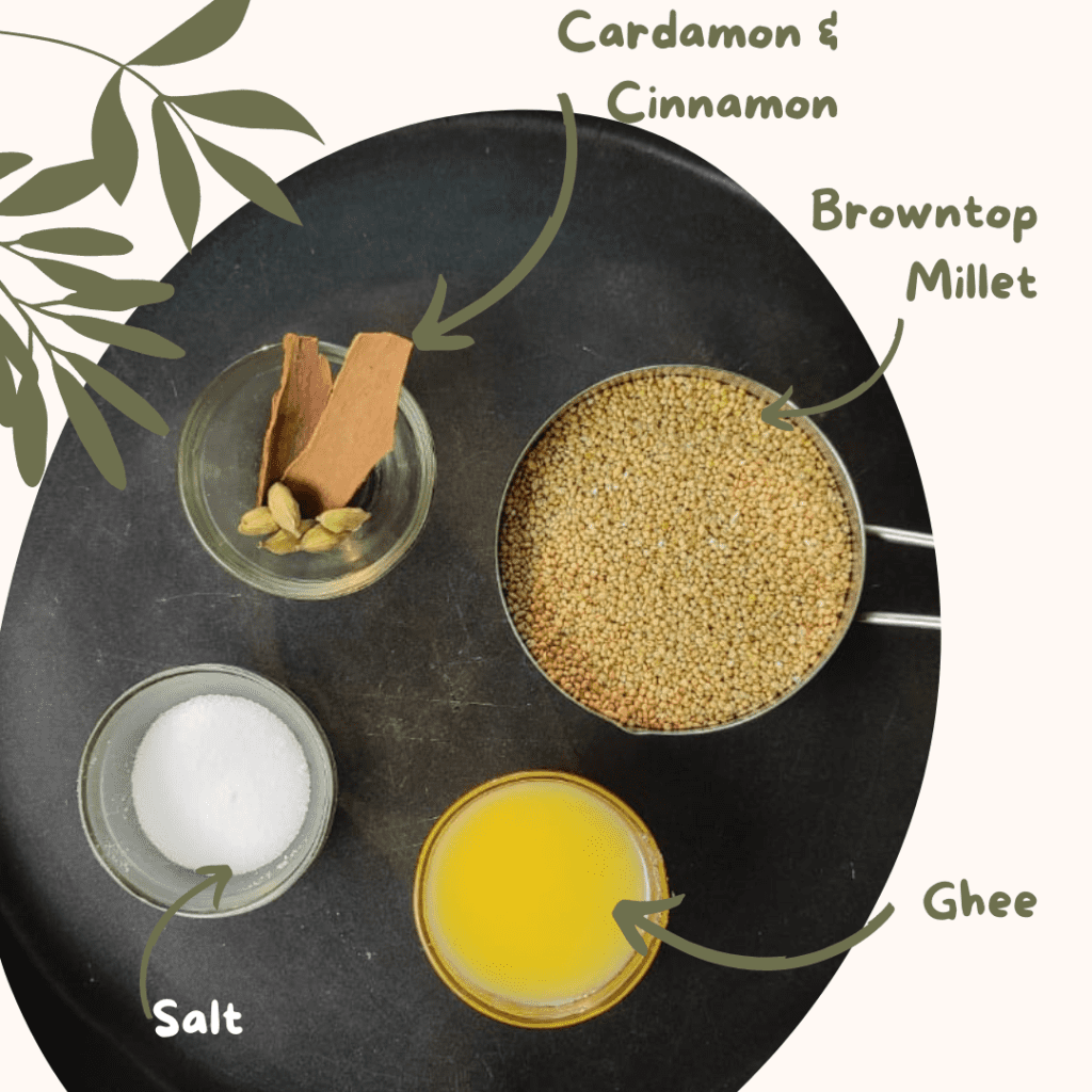 Millet Porridge Recipe Ingredients